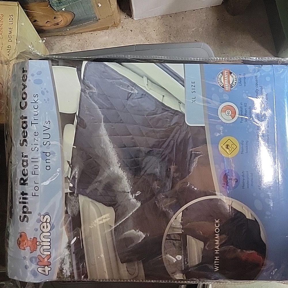 MONEY DONATED TO SPCA 4knines Split rear seat cover For full size truck and suv